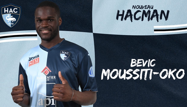 Le jeune attaquant Bevic Moussiti-Oko havrais pour 3 ans