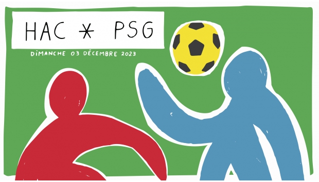 L’affiche de HAC – PSG par Mascarade !
