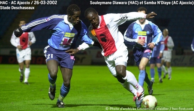 Les confrontations entre le HAC et l'AC Ajaccio