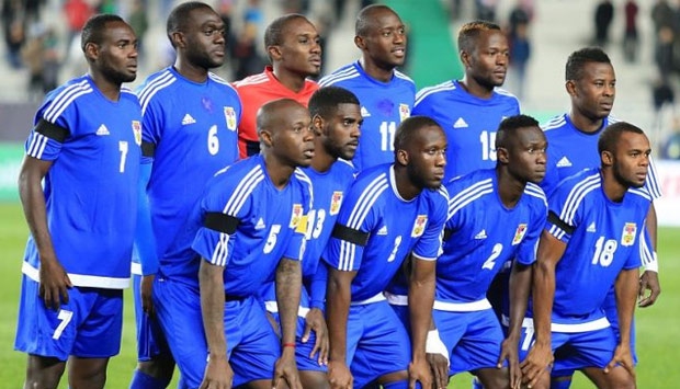Amos Youga avec la Centrafrique face à la Guinée