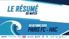 Paris FC - HAC  (3-0) : le résumé du match