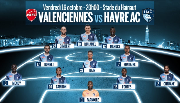 Valenciennes - HAC : le 11 de départ havrais