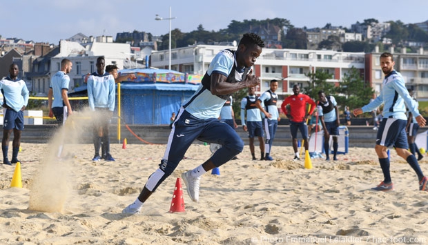 Entraînement sur la plage du Havre ce jeudi