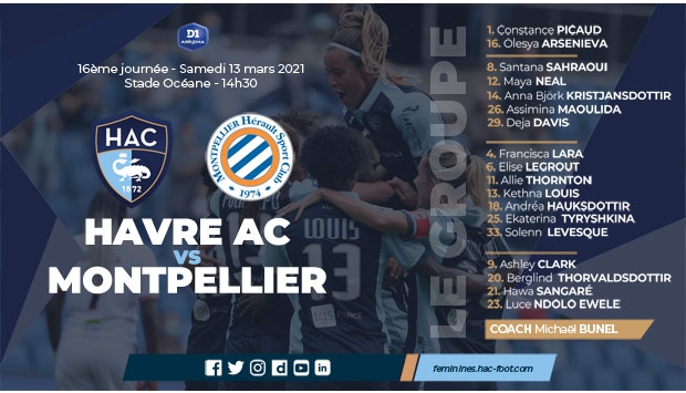 Féminines / HAC - Montpellier: le groupe retenu par Michaël Bunel