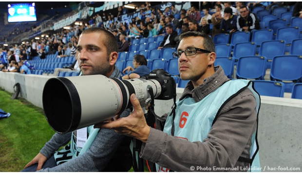 Arnaud a passé le match avec … un photographe du club !