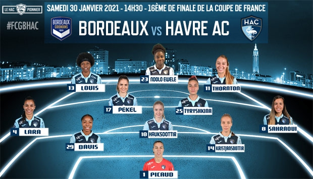 Féminines / Bordeaux - HAC : le 11 de départ havrais