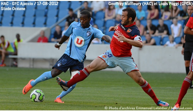 Les confrontations HAC - GFC Ajaccio