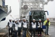 Le groupe U17 en visite sur port 2000
