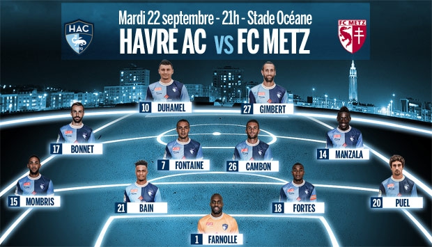 HAC - Metz : le 11 de départ havrais