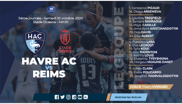 Féminines : HAC - Reims : le groupe havrais