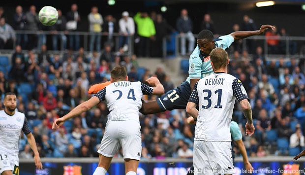 HAC - Tours : 2 - 0. Le HAC recevra Brest en Play-Off