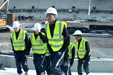 Les Ciel & Marine visitent le chantier du nouveau stade