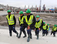 Le groupe professionnel fait sa visite de chantier