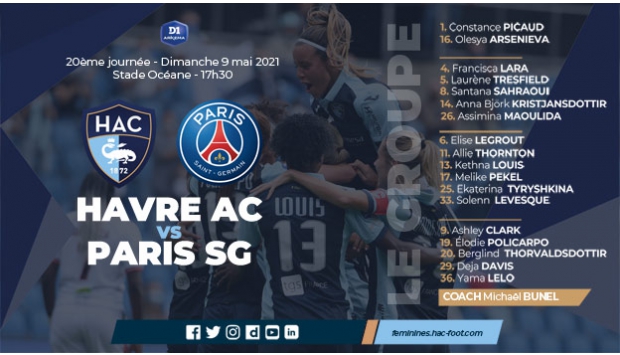 Féminines / Le groupe de Michaël Bunel face au PSG