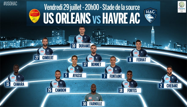 Orléans - HAC : le 11 de départ havrais