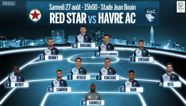 Red Star - HAC : le 11 de départ havrais