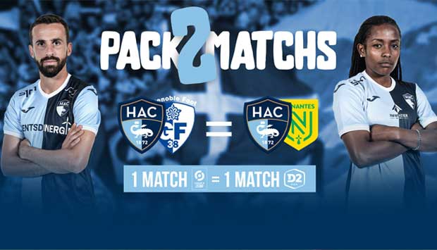 Pack 2 matchs : 1 match de L2 = 1 match de D2 !