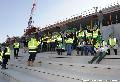 Les supporters visitent le nouveau stade